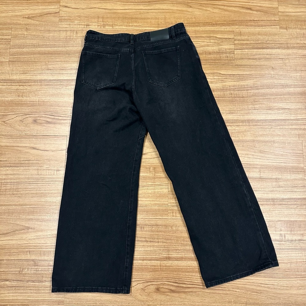 Black wide leg jeans